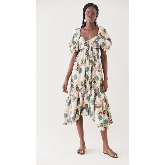 Autumn Adeigbo Womens Midege Dress - Pink Floral Size 14 - Picture 3 of 12